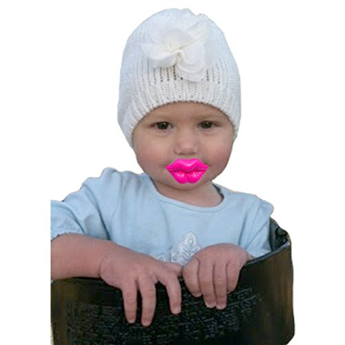 Mommys Touch Pink Kiss Pacifier for Babies and Toddlers Funny Baby Lips Pacifier for Girls