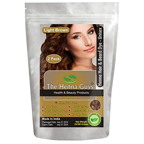 2 Pack Light Brown Henna Hair  Beard DyeColor  The Henna Guys