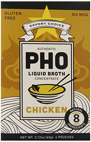Savory Choice Pho Liquid Broth Concentrate Chicken 212 Ounce Pack of 12