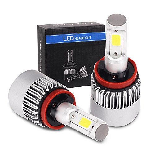 Y-YAO Extremely Bright H11/H8/H9 LED Headlight Bulbs Conversion Kit, All-in-One LED Headlights, Cool White 6000k/8000LM/72W-3 Year Warrenty (H11/H8/H9)