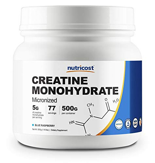 Nutricost Creatine Monohydrate 500 Grams Blue Raspberry