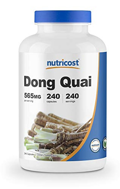 Nutricost Dong Quai 565mg 240 Capsules Angelica Sinensis  Veggie Caps NonGMO Gluten Free