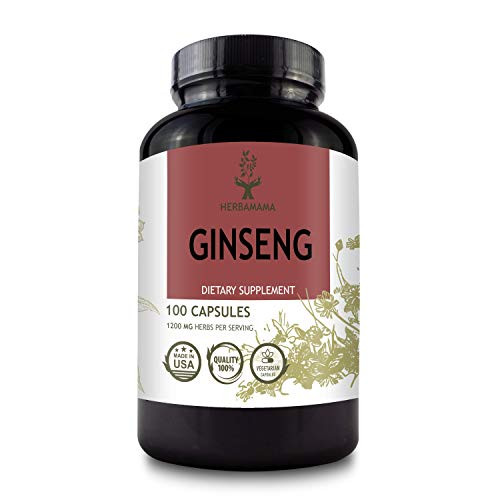 Ginseng 100 Capsules 1200 mg Filled with Korean Red Ginseng Root Panax Ginseng Brain Function Improves Energy Mood Strengthens The Immune System NonGMO Ginseng 100 Capsules 1200 mg Filled with Korean Red Ginseng Root Panax Ginseng Brain Function Improves Energy Mood Strengthens The Immune System NonGMO
