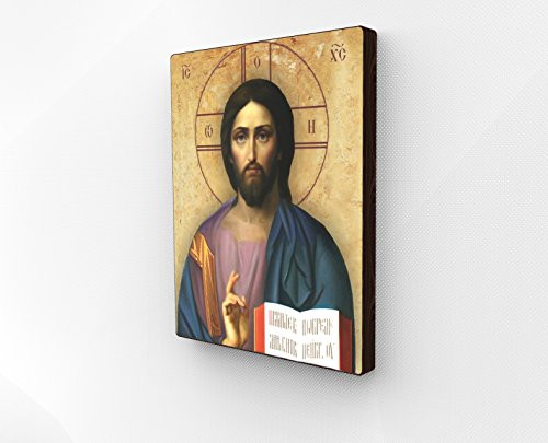 Artel Russ Pantocrator Jesus Christ Academic Style Russian Religious Icons Canvas Decor On Wood