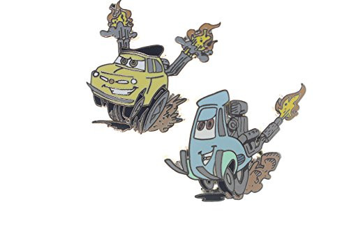 Disney Pixar Cars Luigi Guido All Souped and Throwing Flames Pin Disney Pixar Cars Luigi Guido All Souped and Throwing Flames Pin
