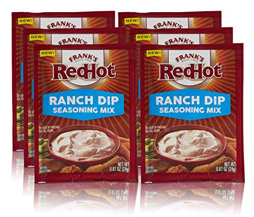 Franks RedHot Ranch Dip Seasoning Mix 087 oz Pack of 6 Franks RedHot Ranch Dip Seasoning Mix 087 oz Pack of 6