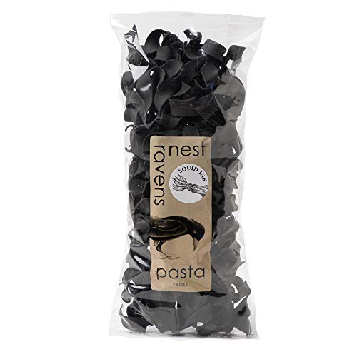 Ravens Nest Pasta Farm Fresh Black Squid Ink Pappardelle Pasta 8 Ounce
