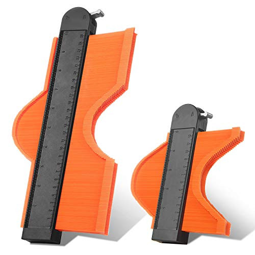 2 Pack Wider Contour Gauge with Lock  Profile Gauge Plastic Contour Duplication Gauge Copy Irregular Shapes Woodworking Template Tool for Measuring Corners and Contoured 105