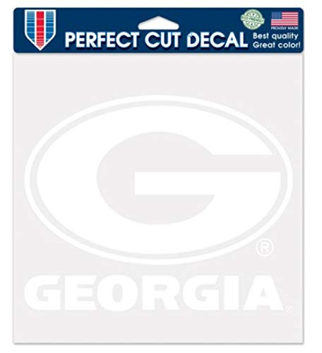 WinCraft NCAA University of Georgia Bulldogs White 6 x 6 inch Perfect Cut Decal