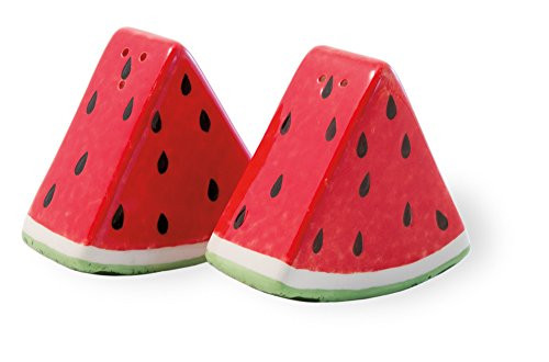 Boston International Ceramic Salt and Pepper Shaker Set Watermelon