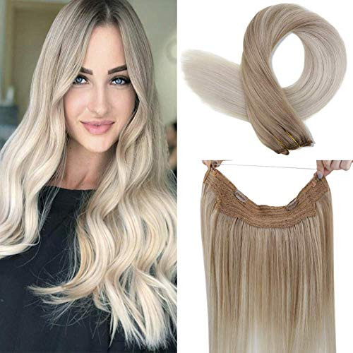 LaaVoo Remy Human Hair Halo Hair Extension Silver Balayage No Glue Wire Extensions Remy Hair 14 Inch Balayage Off Black and Silver Invisible Wire Halo Natural Straight Hairpiece 11 Width 80g LaaVoo Remy Human Hair Halo Hair Extension Silver Balayage No Glue Wire Extensions Remy Hair 14 Inch Balayage Off Black and Silver Invisible Wire Halo Natural Straight Hairpiece 11 Width 80g
