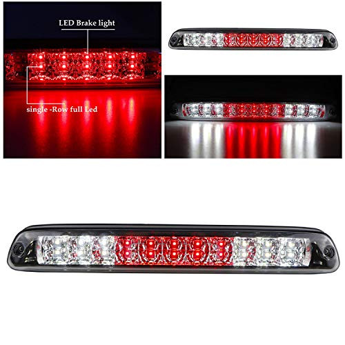 Sanzitop Fit for 20042012 Chevy Colorado 20042012 GMC Canyon LED 3rd Brake Light Tail Light Cargo Lamp High Mount Stop Light 531028 25971002 Chrome Housing Clear Lens