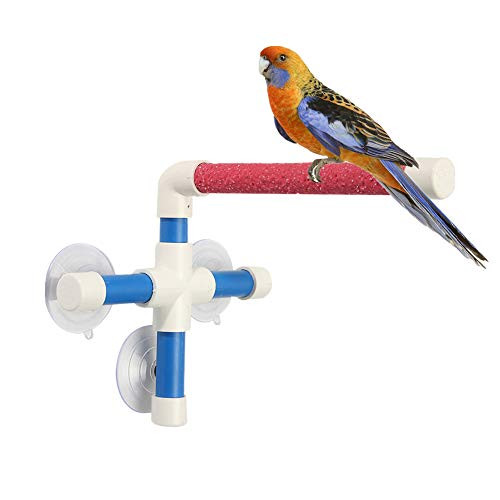 PIVBY Bird Perch Stand Portable Suction Cup Bird Window and Shower Perch Toy for Bird Parrot Macaw Cockatoo African Greys Budgies Parakeet Cockatiel Conure Lovebirds Bath Perch Toy PIVBY Bird Perch Stand Portable Suction Cup Bird Window and Shower Perch Toy for Bird Parrot Macaw Cockatoo African Greys Budgies Parakeet Cockatiel Conure Lovebirds Bath Perch Toy