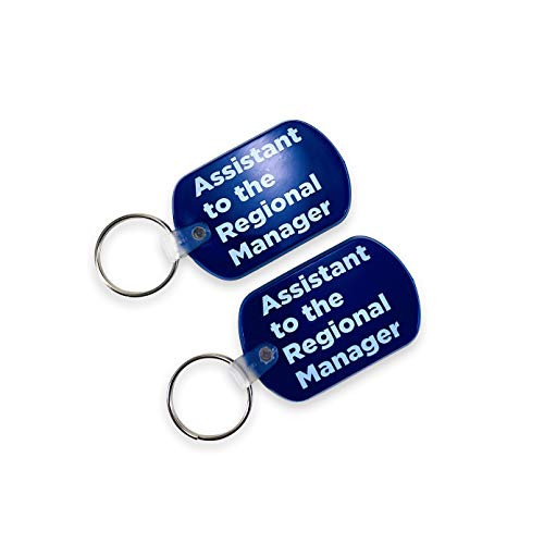 Assistant To The Regional Manager Keychain Dwight Schrute The Office Dunder Mifflin Michael Scott Funny Gag Collectible Fan Gifts Pack of 2 Assistant To The Regional Manager Keychain Dwight Schrute The Office Dunder Mifflin Michael Scott Funny Gag Collectible Fan Gifts Pack of 2