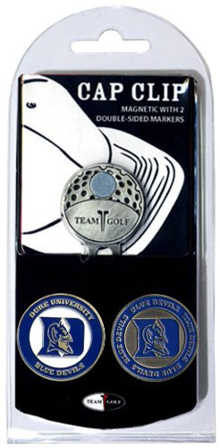 Team Golf NCAA Duke Blue Devils Golf Cap Clip with 2 Removable Double-Sided Enamel Magnetic Ball Markers, Attaches Easily to Hats