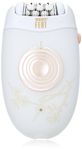 Neat Feat Beauty Buzz Rechargeable 3 in 1 Callus and Dry Skin Remover with Epilator and Shaving Head