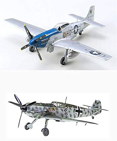2 Tamiya WW2 Model Planes Bundle P51D Mustang and Me 109 US and German Fighter Aircraft Japan Import 2 Tamiya WW2 Model Planes Bundle P51D Mustang and Me 109 US and German Fighter Aircraft Japan Import
