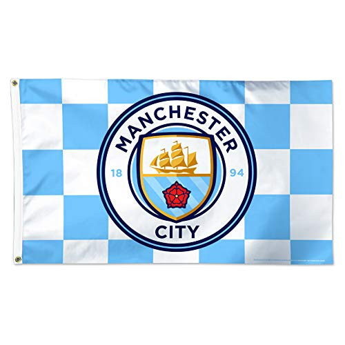 WinCraft Manchester City FC Flag 3x5  Manchester City FC Checkered Flag 3x5