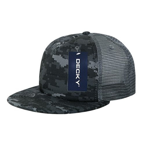 DECKY Flat Bill Camo Foam Trucker, Chanteuse