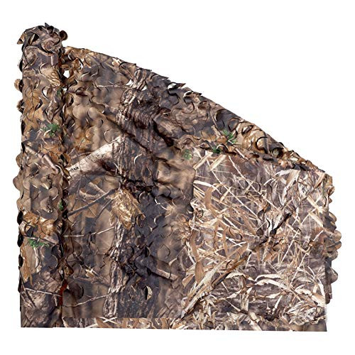 Auscamotek 300D 2 Sides Printing Duck Blind  Deer Hunining Camo Netting Camouflage Net Blinds Material for Ground Portable Blind Hunting Chair Umbrella Treestands 5x10 Feet
