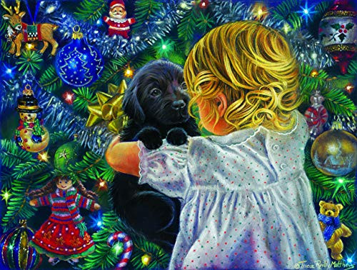 A Christmas Puppy 300 Piece Jigsaw Puzzle by SunsOut