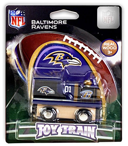 MasterPieces NFL Baltimore Ravens Real Wood Toy Train For Ages 3