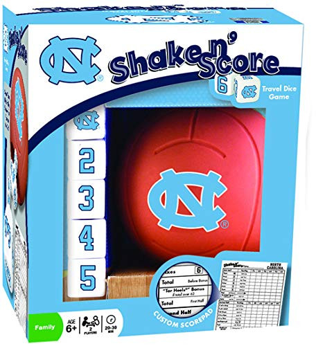 MasterPieces NCAA North Carolina Tar Heels Shake N Score Travel Dice Game
