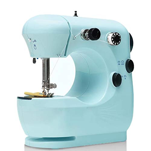 YTDTKJ Mini Sky Blue Sewing Machine 2Speed Adjustable Beginner Sewing Machine Portable Repair Sewing Machine with Foot Pedal Household Accessory
