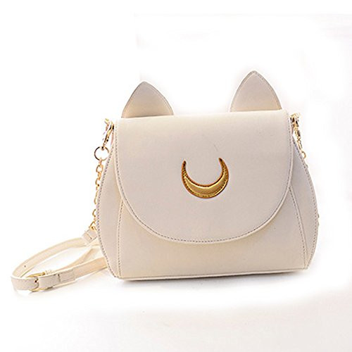 Yofit Cosplay Sailor Moon 20th Tsukino Usagi PU Leather Women Handbag Shoulder Bag One Size White