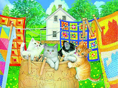 Clothesline Kittens 500 pc Jigsaw Puzzle by SunsOut