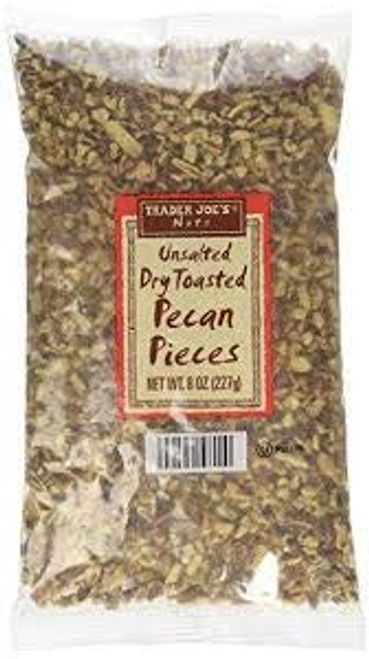 Trader Joes Unsalted Dry Toasted Pecan Pieces 8 oz Bag Pack of 2 Trader Joes Unsalted Dry Toasted Pecan Pieces 8 oz Bag Pack of 2