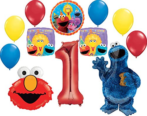Sesame Street Party Supplies 1st Birthday Cookie Monster Elmo and Friends Balloon Bouquet Sesame Street Party Supplies 1st Birthday Cookie Monster Elmo and Friends Balloon Bouquet