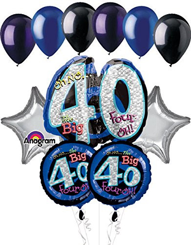 11 pc Oh No the Big 40 Happy Birthday Balloon Bouquet Decoration Party 40th