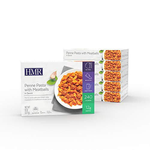 HMR Penne Pasta with Meatballs in Sauce Entree 8 oz Servings 6 Meals
