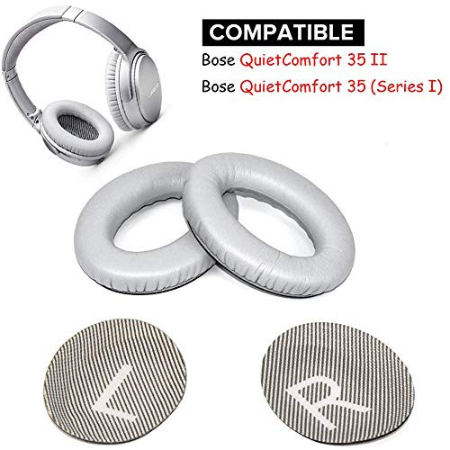 Bose Quietcomfort 35 Replacement Ear Pads Quietcomfort? 35 Headphones Ear Cushion Kit Muffs Parts Compatible with Bose Quietcomfort 35 ii Wireless Bluetooth HeadphonesSilver