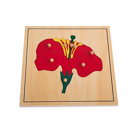 LEADER JOY Montessori Nature Materials Flower Puzzle for Early Preschool Learning Toy