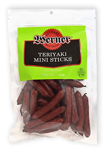 Werner Gourmet Meat Snacks Teriyaki Mini Sticks  12 oz