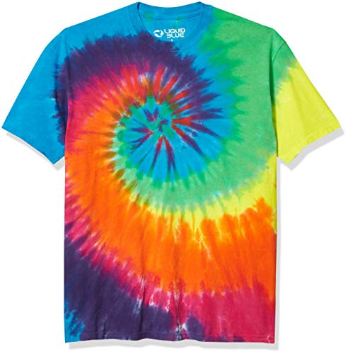 Liquid Blue Mens Rainbow Spiral TShirt Tie Dye XLarge
