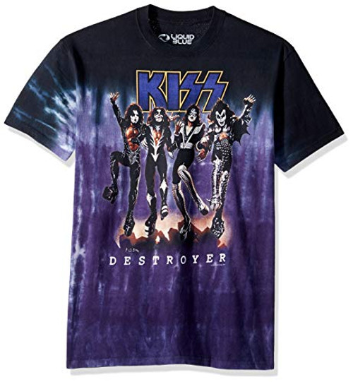 Liquid Blue Mens Kiss Destroyer Short Sleeve TShirtMultiXLarge