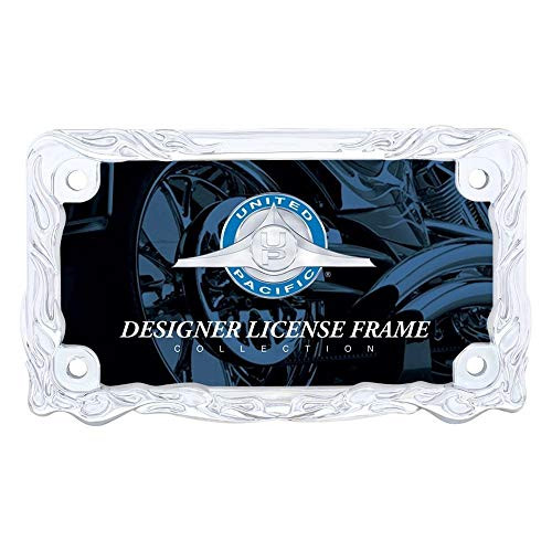 United Pacific 50128 Chrome Flame Motorcycle License Plate Frame