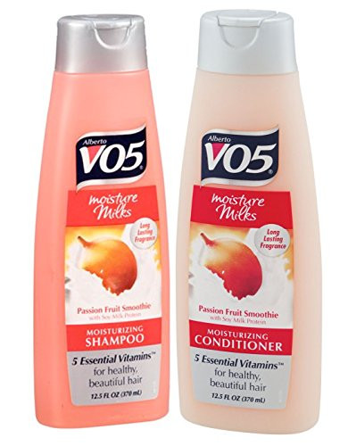 Alberto VO5 Moisture Milks Moisturizing Shampoo and Conditioner Set  Passion Fruit Smoothie  125 fluid oz