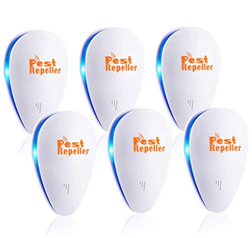 Ultrasonic Pest Repeller 6 Pack Pest Repellent Ultrasonic Plug in  PestMouse Control Bug Insect Repellent for InsectsAntsMosquitoCockroachesSpidersMiceetc