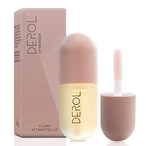 DEROL Day Natural Lip PlumperLip Enhancer Plant Extracts Plumping Lip Serum Lip Plumping Balm Moisturizing Clear Lip Gloss for Fuller Lips  Hydrated Beauty Lips 55ml