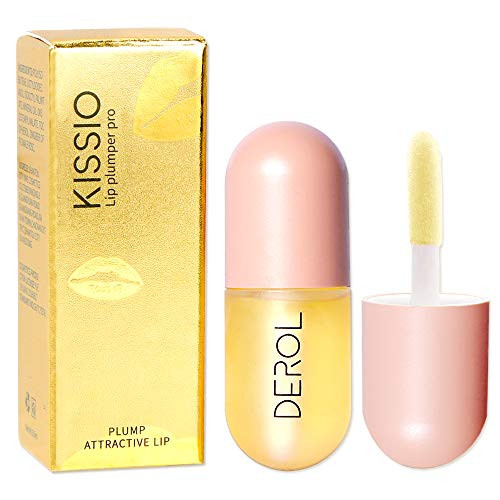 KISSIO Natural Lip PlumperLip Enhancer Plant Extracts Plumping Lip Serum Lip Plumping Balm Moisturizing Clear Lip Gloss for Fuller Lips  Hydrated Beauty Lips 55ml DAY