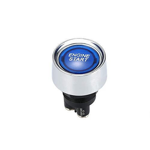Dc 12v 50a Blue Car Start Engine Button Stater?Jtron Push Button Light Switch Push Start Ignition Switch for Racing Sport OffON Momentary Blue