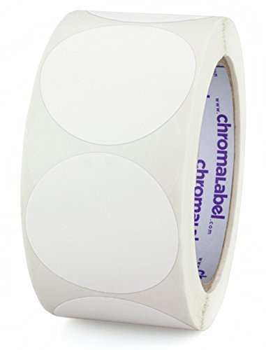 ChromaLabel 2 inch Color-Code Dot Labels | 500/Roll (White)