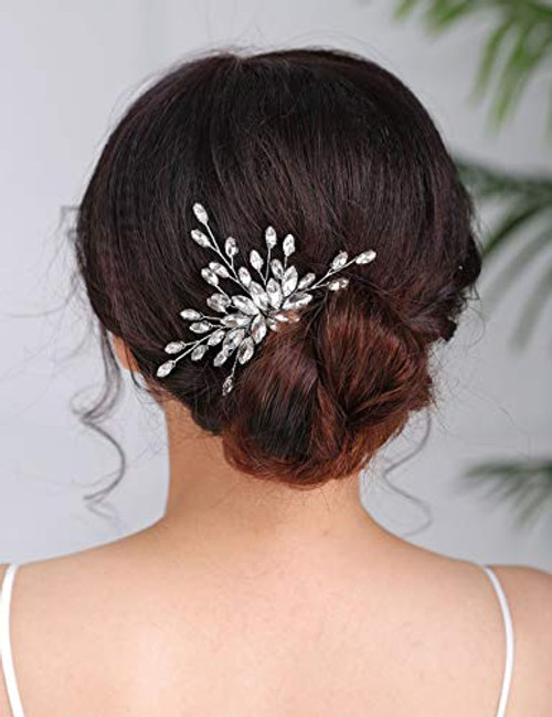 Denifery Silver Bridal Hair Comb Wedding Hair Comb Rhinestone Headpiece Wedding Hair Accessory for Bride and Bridesmaids Denifery Silver Bridal Hair Comb Wedding Hair Comb Rhinestone Headpiece Wedding Hair Accessory for Bride and Bridesmaids