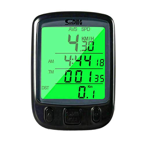 VJK Bicycle Speedometer and Odometer Waterproof Cycle Bike Computer with Large Clear LCD Display  MultiFunctions and with LCD Backlight Bike Computer Cycling Accessories