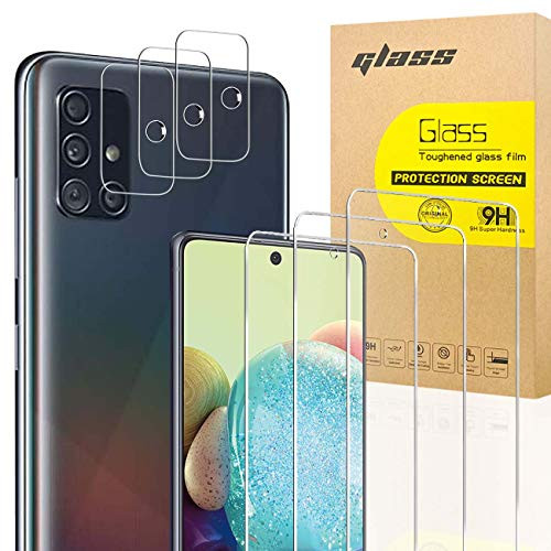 6 Pack YFLMM 3 Pack Screen Protector for Samsung Galaxy A71 5G4G Tempered Glass 3 Pack Camera Lens Protector Tempered Glass for Samsung Galaxy A71 5G4G 9H HardnessHD Clear AntiScratch AntiFingerprint Bubble Free 6 Pack YFLMM 3 Pack Screen Protector for Samsung Galaxy A71 5G4G Tempered Glass 3 Pack Camera Lens Protector Tempered Glass for Samsung Galaxy A71 5G4G 9H HardnessHD Clear AntiScratch AntiFingerprint Bubble Free