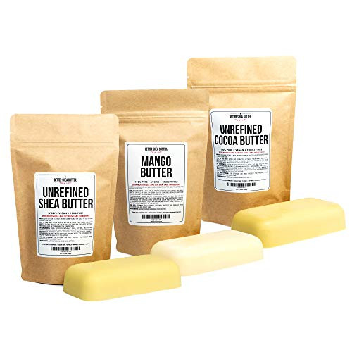 Shea Cocoa Mango Butters Set by Better Shea Butter  each butter is 8 oz